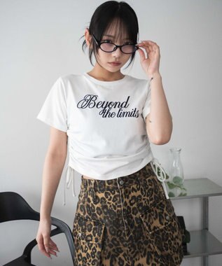 WEGO ロゴサイドドロストちびT ホワイト