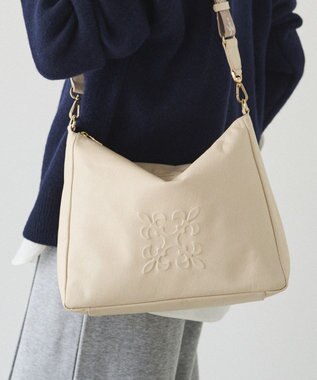 russet エンボスモノグラム2WAYショルダーバッグ(CE-1692) Ivory