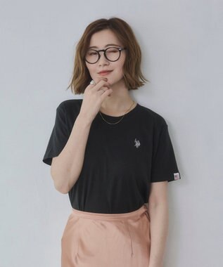 WEGO 【SMLサイズ展開】U.S. POLO ASSN.別注コンパクトTシャツ ブラック