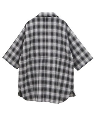 Green Parks チェック５分袖ジャケット Black