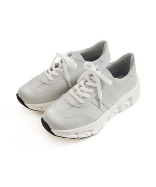 Pointer 日本製 本革 穴開きソールスニーカー サマーグレー