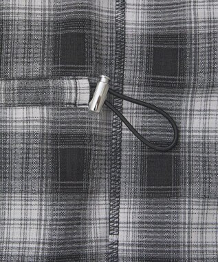 Green Parks チェック５分袖ジャケット Black