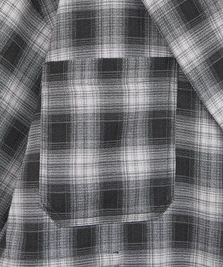 Green Parks チェック５分袖ジャケット Black