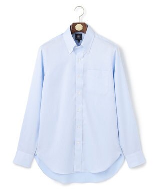 J.PRESS MEN 【PREMIUM PLEATS / 形態安定】スーピマコットンマイクロストライプ シャツ/B.D. サックスブルー系1