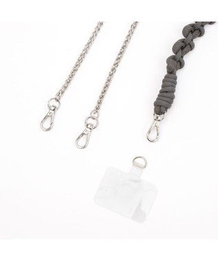 UNBILLION ペルケ perche / ドット型押し・ジャバラチャームウォレットショルダー GY