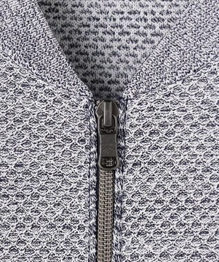 JOSEPH ABBOUD 【イタリア糸×エコ素材・通気性・軽量】スラブギマ×和紙 ニット ブルゾン ブルー系