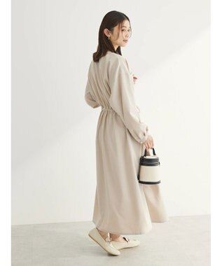 Green Parks ・ＥＬＥＮＣＡＲＥ　ＤＵＥ　Ｖネックイロイロ釦ワンピース Beige