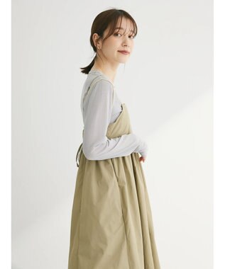 Green Parks ナイロンキャミワンピース Beige
