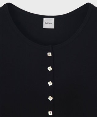 Paul Smith スクエアボタン 長袖カットソー ブラック