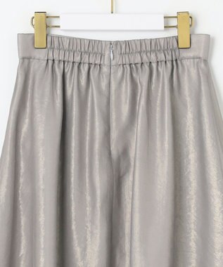 ANY SIS 箔ヴィンテージライクシフォン スカート ライトグレー