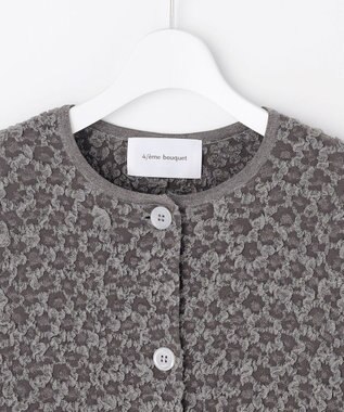 自由区 【カトリエムブーケ】Une forme bosselee ギャザーディテールボタンフロントプルオーバー グレー