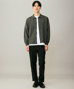 UNFILO MENS 【男女兼用】ソフトサーモ アンチピリングニット シャツ チャコール