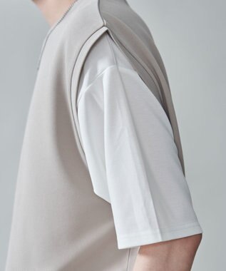 WEGO 【２点セット/ベスト×Tシャツ】アンサンブルベスト（SS） ライトベージュ