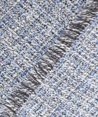 自由区 【カタログ掲載・セットアップ対応】ライトミックスツイード ジレ ライトブルー