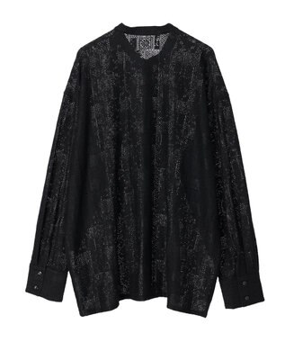 Green Parks 総レースシャツ Black