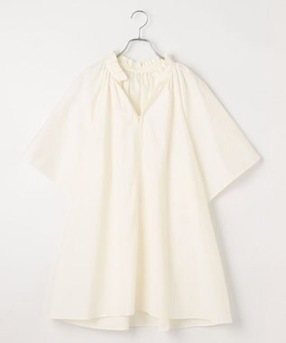 #Newans 【ANSWER for 骨格ナチュラル】ギャザーネックフレアスリーブチュニック ホワイト系