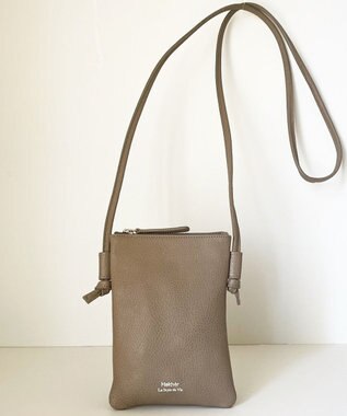 Hekhèr Le Style de Vie 新色追加【日本製】シュリンクレザー スマートフォンポシェット グレージュ