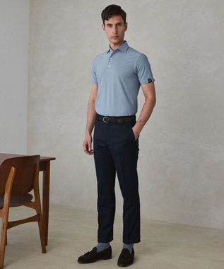 GOTAIRIKU 3年連続売上NO1/キングサイズ登場【仕事で着られる】キレイめ 鹿の子 BIZ ポロシャツ ターコイズブルー(26年新色)