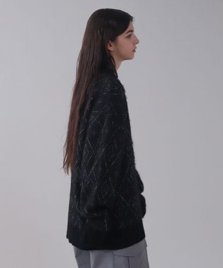 WEGO 【ユニセックス着用ITEM】アーガイルニットポロ ブラック