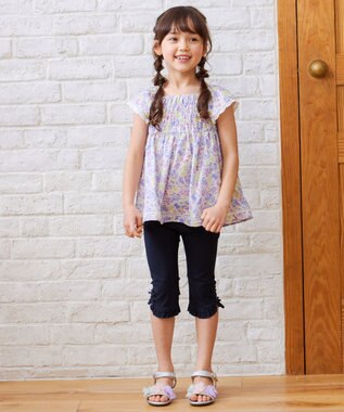 ANY KIDS 花柄 ブラウス オフホワイト系花柄