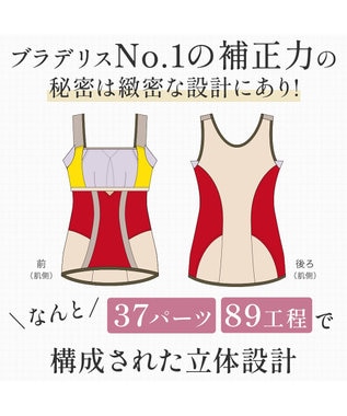 BRADELIS New York 【BRADELIS NewYork peace】　楽なのに細みえバストアップシェイパー グレージュ