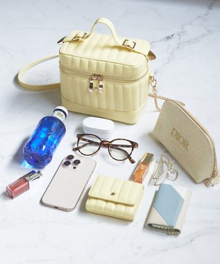 style code 【MERCURYDUO/マーキュリーデュオ】スタッズキルティング　口金ミニ財布 イエロー