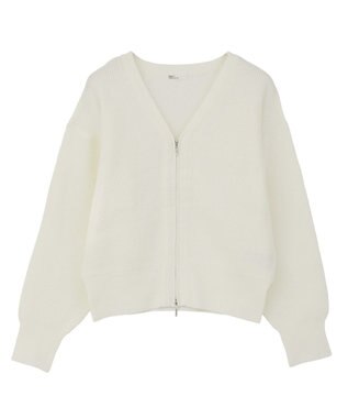CRAFT STANDARD BOUTIQUE ワッフルニットジップカーディガン White
