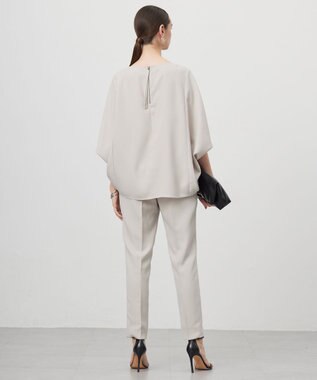 ICB L 【新色追加・WEB限定カラーあり・接触冷感・UVケア・速乾・防シワ・洗える】 FluidBackSatin  ドロストパンツ トープ系