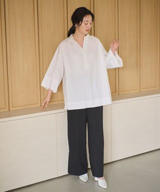 #Newans 【ANSWER for ヘルシーカジュアル】ワイドスリーブシャツ ホワイト系