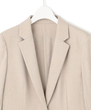 23区 【セットアップ対応/防シワ性/洗える】アイアスマットストレッチ テーラード ジャケット ベージュ系