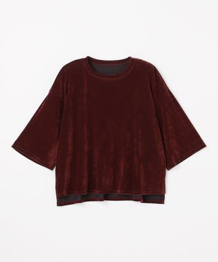 ANY チュールフロッキープルオーバー ボルドー