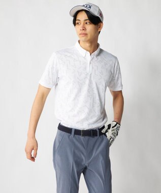 FILA GOLF／marie claire 【FILA GOLF】メッシュ加工ロゴ半袖ポロシャツ