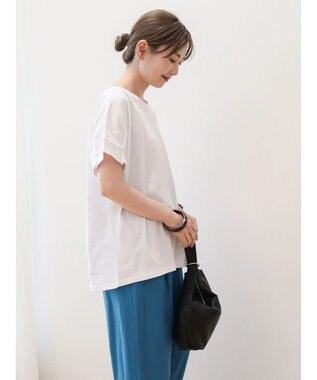 AMERICAN HOLIC 接触冷感袖タックカットプルオーバー Off White