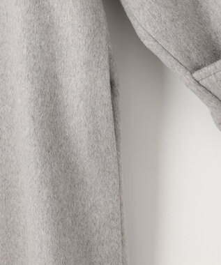 Feroux ウール混 Aラインコート ライトグレー系