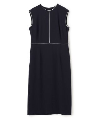 BEIGE， 【セットアップ対応】CINDY / クルーネックドレス Navy x White
