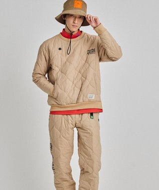 PW CIRCULUS 【MEN】ひょうたんキルティング中綿ブルゾン ベージュ系