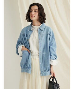 CRAFT STANDARD BOUTIQUE ライトデニムギャザーＧジャン Light Indigo