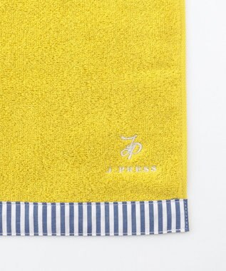 J.PRESS LADIES 【LIBERTY】【エステネージュ】 タオルハンカチ イエロー×ストライプ系