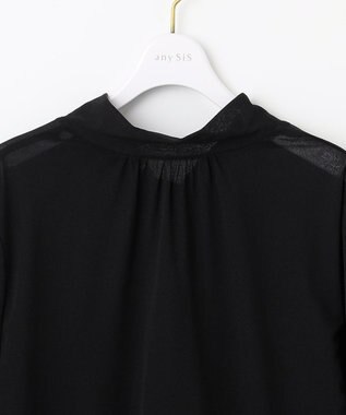 ANY SIS 【前後着用可能】シアー2WAYボウタイ プルオーバー ブラック