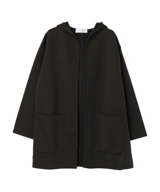 Green Parks ポンチフード付きカットカーディガン Dark Gray