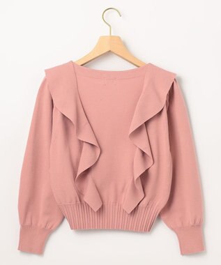 組曲 【洗える】Elenaラッフル ニット ピンク系