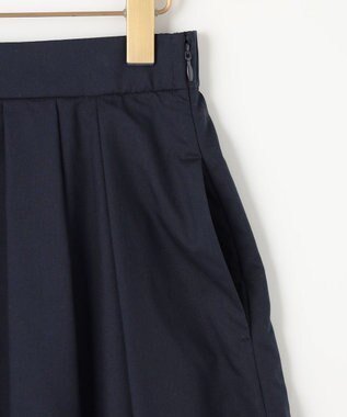 組曲 レースパネルプリント タックフレアスカート ネイビー系