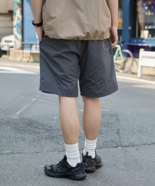 WEGO 【ウエストゴム/紐/速乾/洗濯可/SMLサイズ展開】ナイロンイージーショーツ ダークグレー