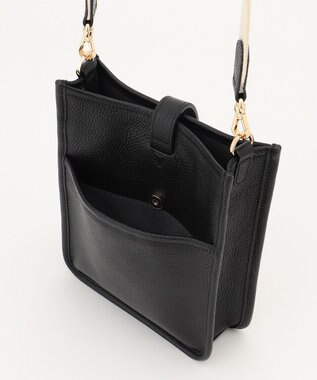 LA BAGAGERIE スクエアレザーミニショルダーバッグ ブラック