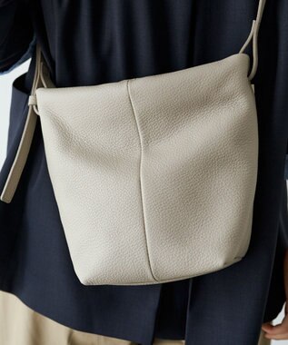 russet レザーミニショルダーバッグ(CE-1657) GrayBeige