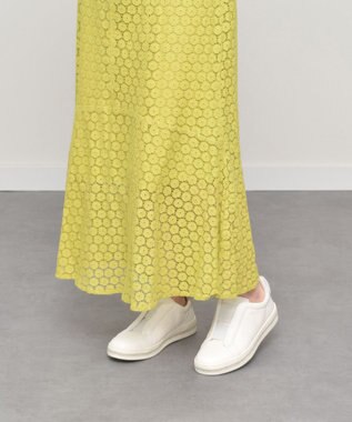 Bridget Birkin 【PARADIS COULEUR】ラインストーンエラスティックスニーカー オフホワイト