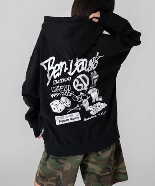  【ユニセックス着用ITEM/MLサイズ展開】別注BENDAVISグラフィックジップパーカー