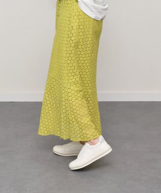 Bridget Birkin 【PARADIS COULEUR】ラインストーンエラスティックスニーカー オフホワイト