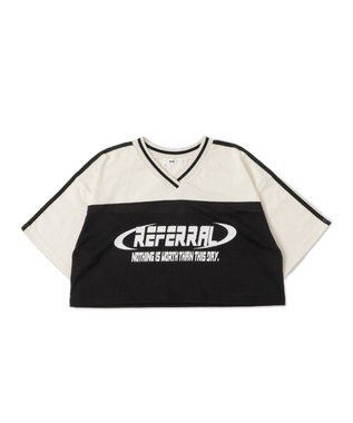 WEGO 2ライン切り替えメッシュショートT ブラック