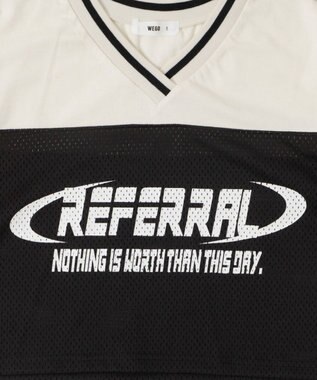 WEGO 2ライン切り替えメッシュショートT ブラック